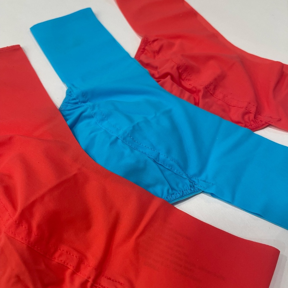 Hanky Panky Natural Rise Thong Miami Pink, and Pacific Blue Size Small